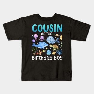 Cousin Of The Birthday Girl Sea Fish Ocean Animals Family Kids T-Shirt